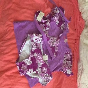 3-pc.NWT Purple Swimsuit, with matching sun shirt.